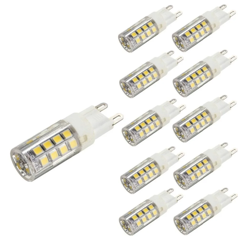 

Lightinbox 10 Pack G9 LED Bulb 5W Replacement for Halogen Lamp Not Dimmable 35 SMD 2835 Omni Directional Ceramic Light Lamp