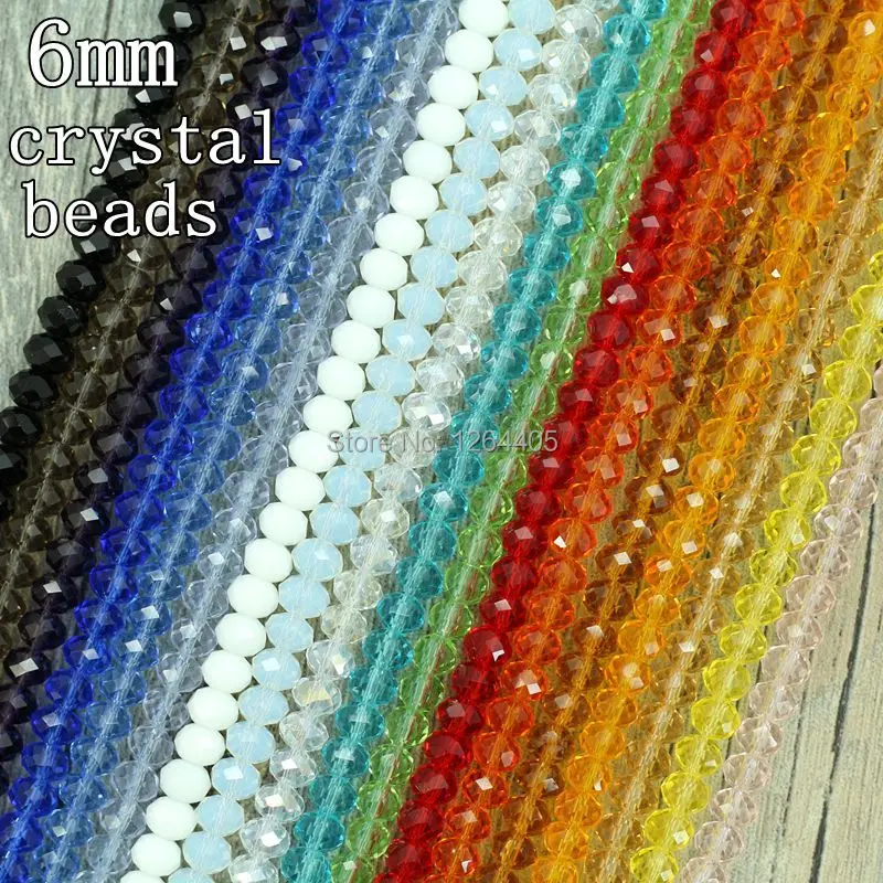 300piece/lot 6mm Not Fade Crystal Beads Diy Crystal Jewelry Accessories