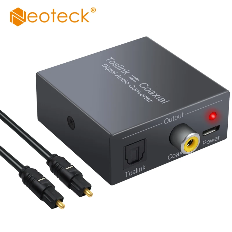 

Neoteck Digital Audio Converter Optical SPDIF Toslink to Coaxial and Coaxial to Optical SPDIF Toslink Bi-derectional Swither