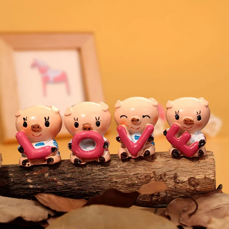 

Cute Cartoon Car Ornament Desk Decoration Toys With L O V E For Kids Fun