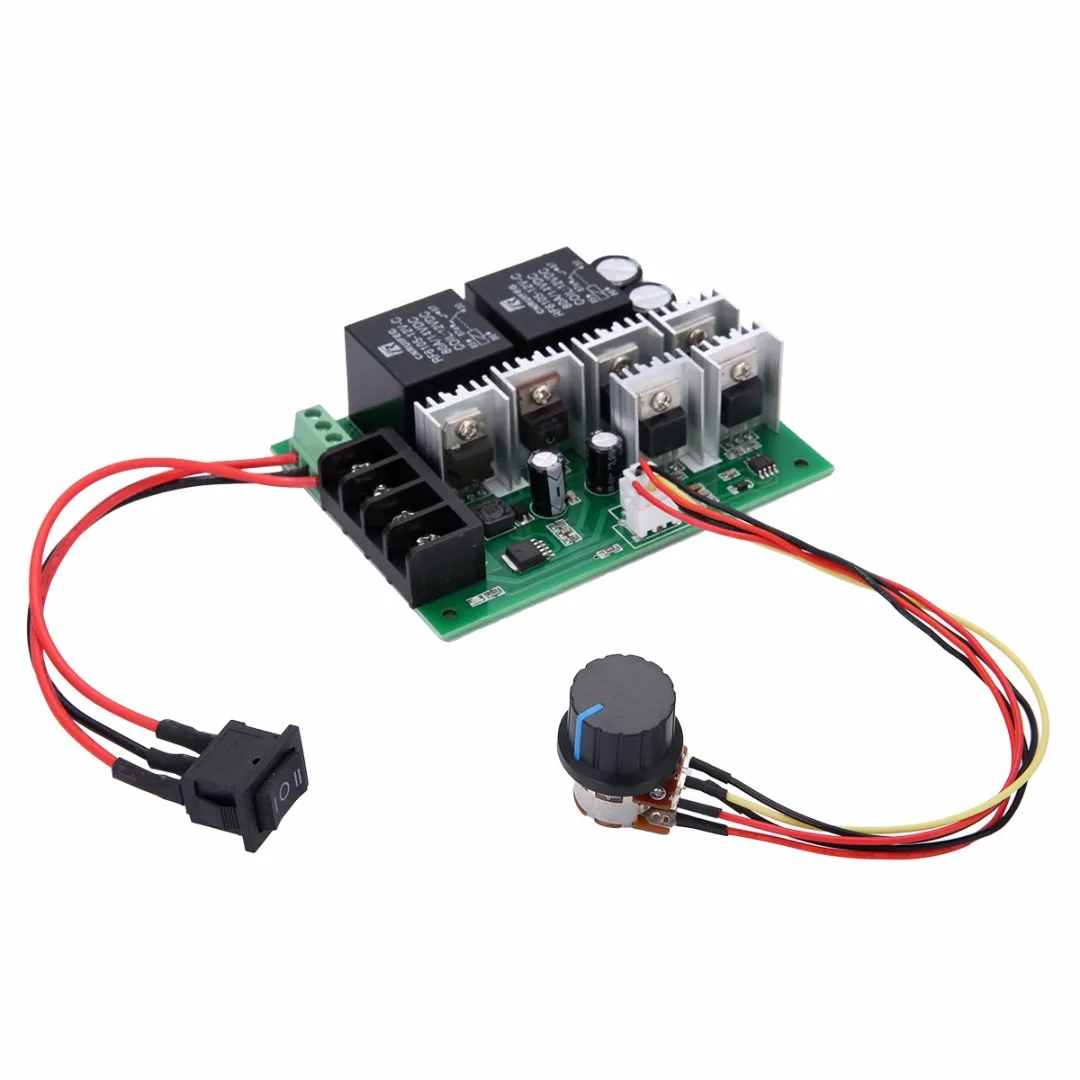 DC 10V-50V 12V//48V 60A PWM CCW CW Reversible Switch DC Motor Speed Controller