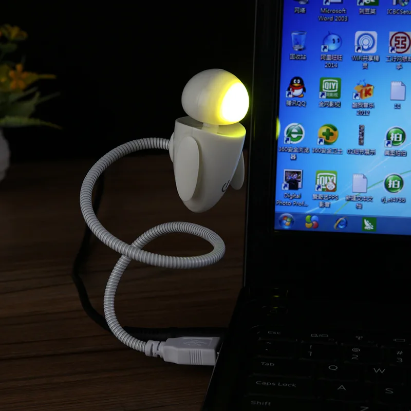 Tiny Desk Lamp Small Usb Dimmable Led Desk Table Light Small Robot