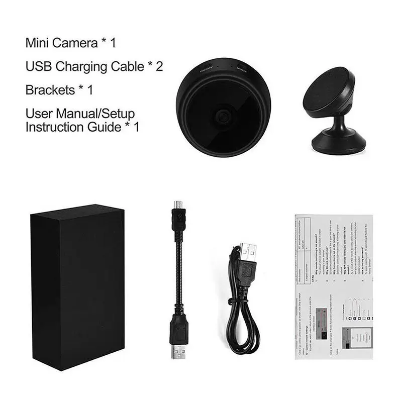 Умная мини камера 1080p Full HD инфракрасная Wi Fi Спортивная с широким углом детектор