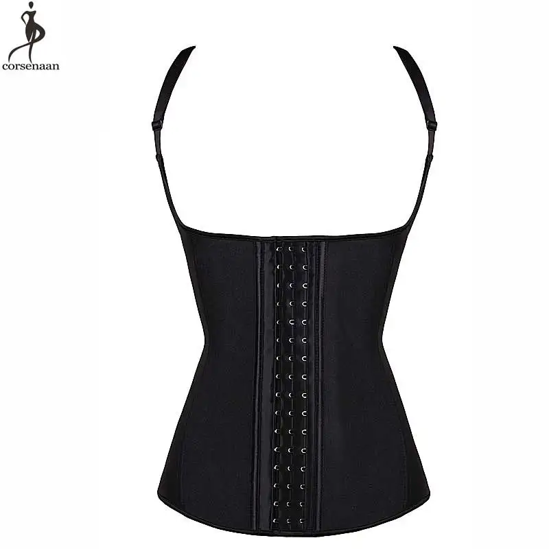 

Super Firm Waist Trainer Vest Latex Waisttrainer Plus Size 6XL Corset Steel Boned Adjustable Shoulder Strap Fajas Gorset Minceur