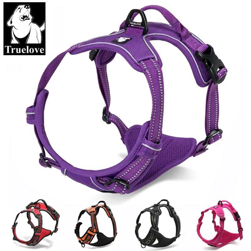 

Truelove Soft Dog Harness No Pull Vehicle Vest Basic Halter Harness Quick Release Stainless Steel Ring Bulldog Petshop Dropship