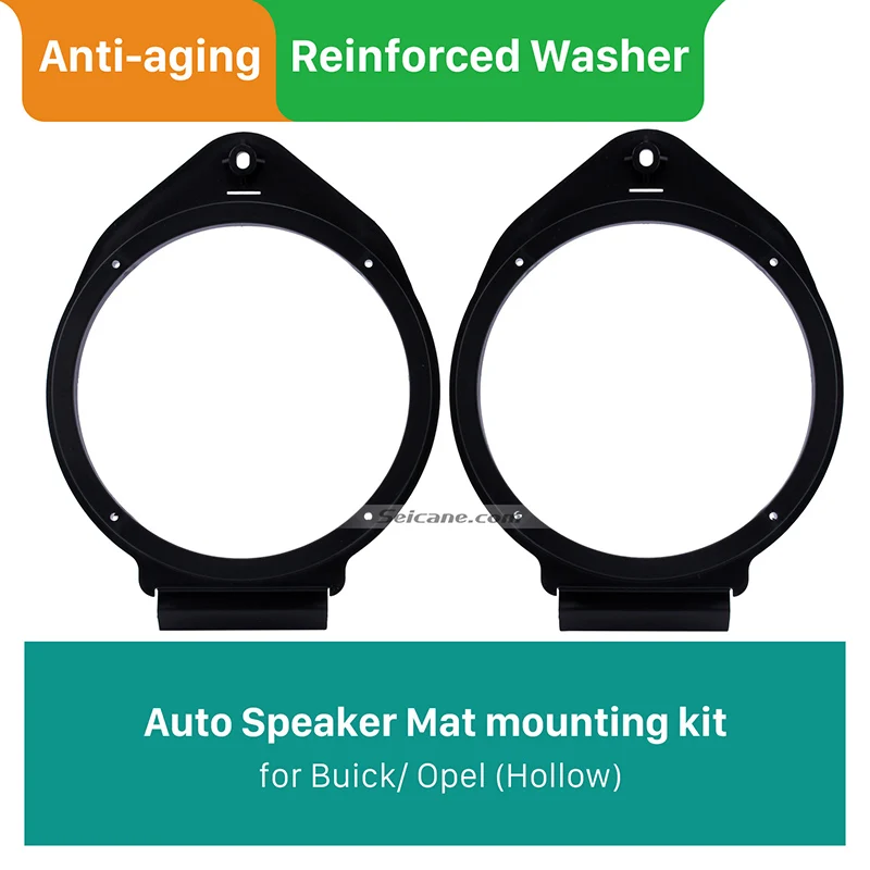 

Seicane Hollow Black 2 PCs Car Speaker Spacer for Buick Opel Adaptor Pad Mat Fit Installation Frame Stereo Install