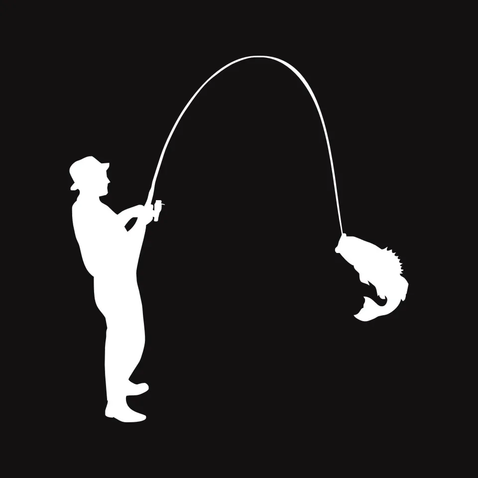 Anycuros Fishing Fisherman Vinyl Car Accessories Stickers 15.5cm16 (6)