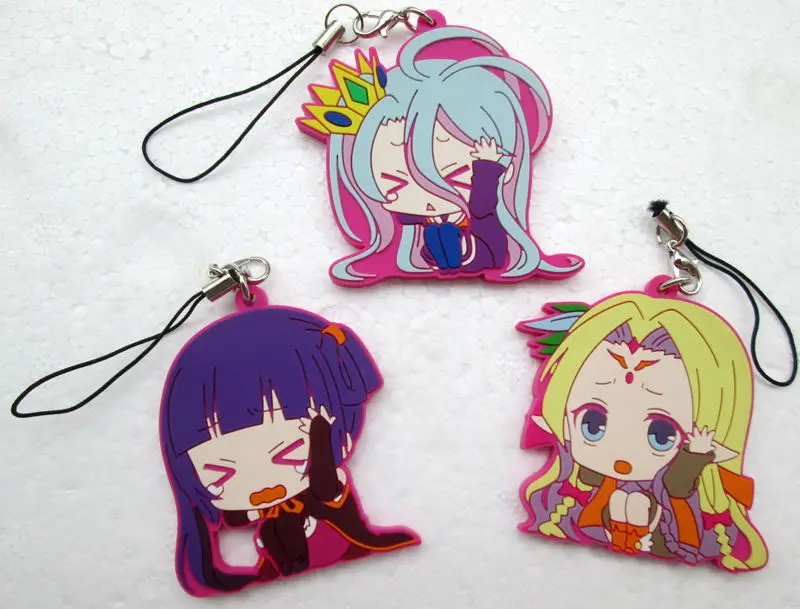 cheapest 3 pcs set anime no no figures shiro sora figure genuine rubber phone cheapest 3 pcs set anime no no figures shiro sora figure genuine rubber phone