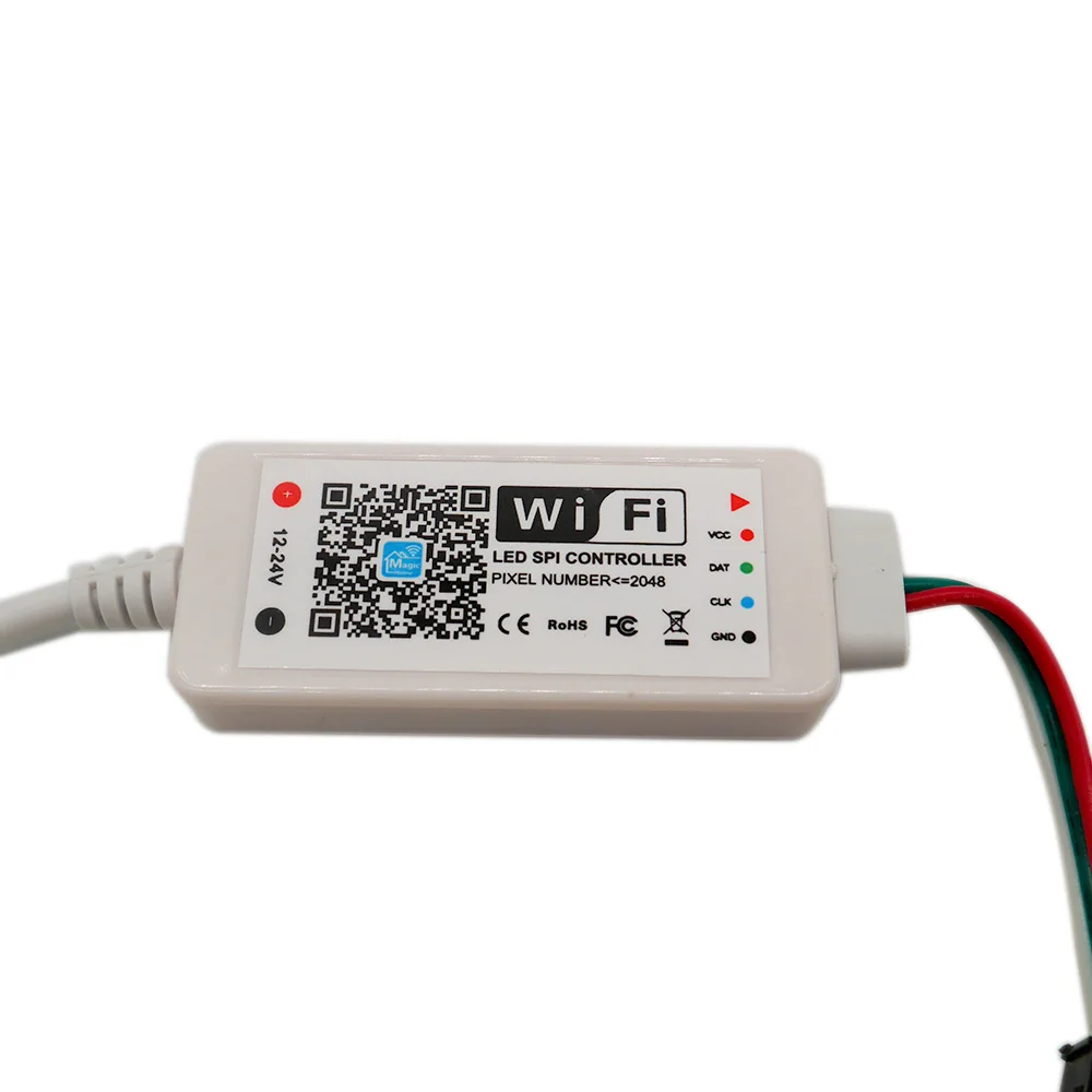 Адресуемый магический домашний светодиодный SPI контроллер DC5V DC12 24V 2048 пикселей