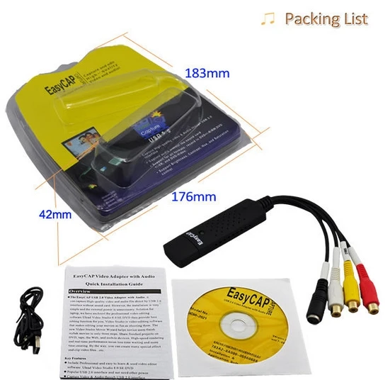 PCI TV AV Digital video capture card USB Video Capture Adapter USB DVR
