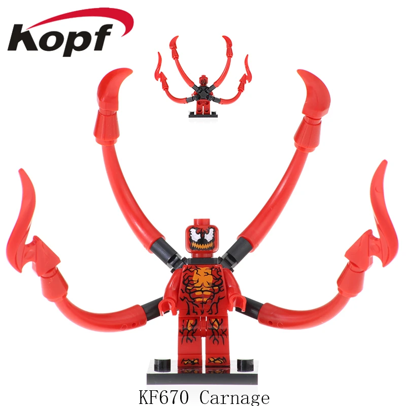 

KF670 Single Sale Super Heroes Avengers Spiderman Anti-Venom Captain American Carnage Action Figures Doll For Children Gift Toys