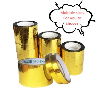 

1.2cm*25M Laser Gold Tape Bright Face Handmade Diy Tape Gift Decorative Packaging Flat Gold Tape Waterproof and Moistureproof