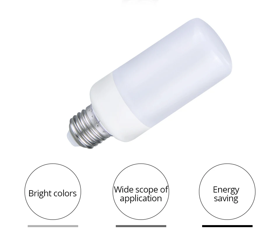 Ампулы светодиодный E27 пламенная лампа, 5 Вт, 7 Вт, 9 Вт, 3 режима E26 B22 E12 Радуга светильник 85-265V 2835 красочные динамический эффект пламени светильник лампочка