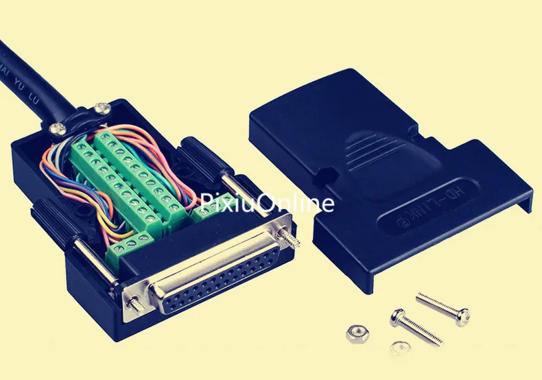 1 шт./лот YT361B DB25 Женский 25Pin разъем Breakout PCB плата 2 ряда клеммы Разъемы фиксация