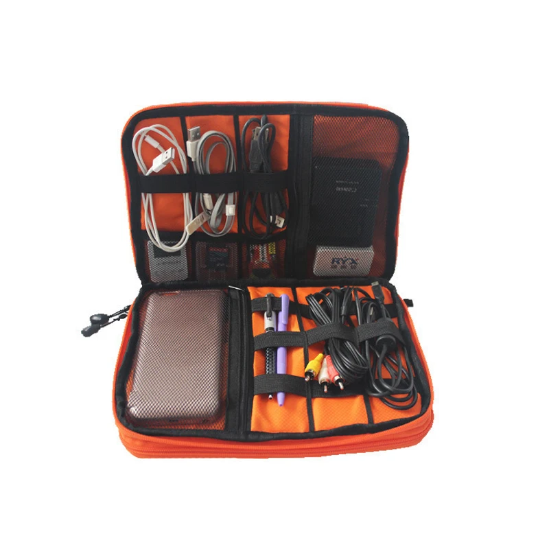 

high quality travel waterproof Organiser Bag 2 layer Portable ipad Chargers Data line sort out package Travel accessories Bags