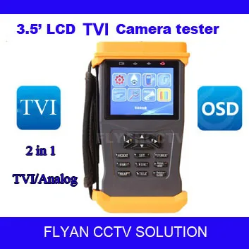 HD TVI Camera Test Video Display PTZ Control 3.5 Inch LCD CCTV Tester and Video Monitor Support analog 960H/ TVI 1080P Camera