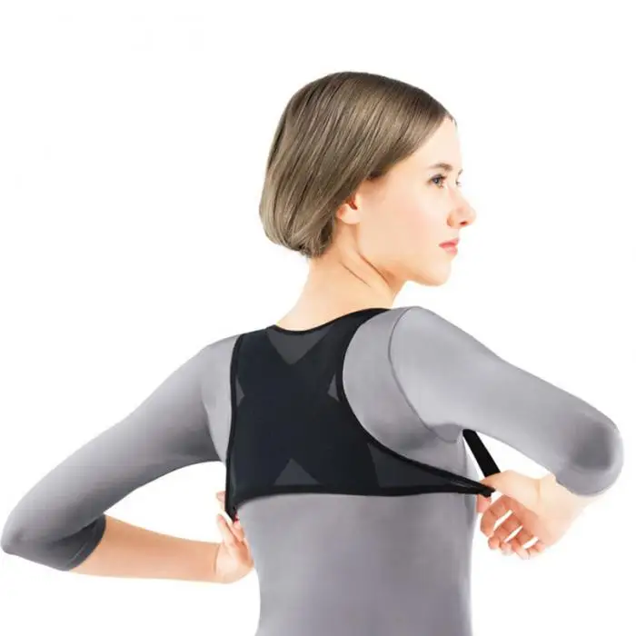 Корректор осанки для женщин плечо Поддержка дышащий жилет Регулируемый Бандаж ремень TK-ing