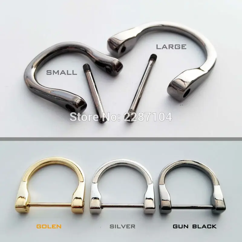 2pc Metal Detachable Openable Removable Handbag Leather Shoulder Hand