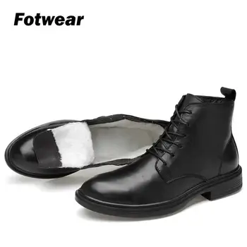 

Fotwear Men's Genuine Leather Boots formal boots Ankle Premium lace-up casual shoes Men shape Slim welt luxury classic style