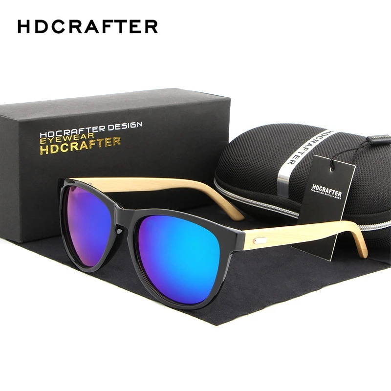 HDCRAFTER 2017 модные новые бамбуковые солнцезащитные очки для ног мужские/женские