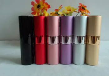 

8ml Metal Shell Glass Aluminum Nozzle Rotatable Cap Perfume Atomizer Bottle Travel Spary Empty Refillable Bottle