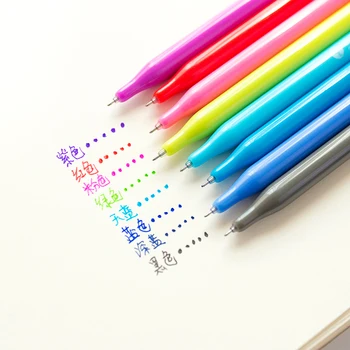 

8 color Rainbow gel pens Candy body Ball knock color pen Canetas escolar zakka Stationery Office supplies material school 6743