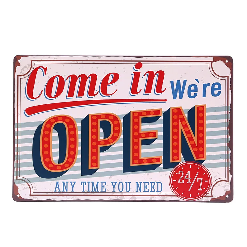 Барный магазин открытый закрытый металлический жестяной знак Бесплатный Wi Fi