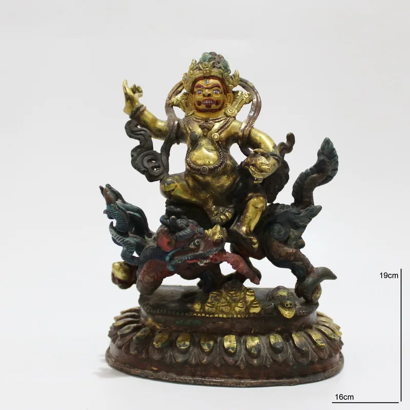 

Water Goddess Bronze Gold Nepalese Exotic Buddha Statue Old Buddha Image Collection