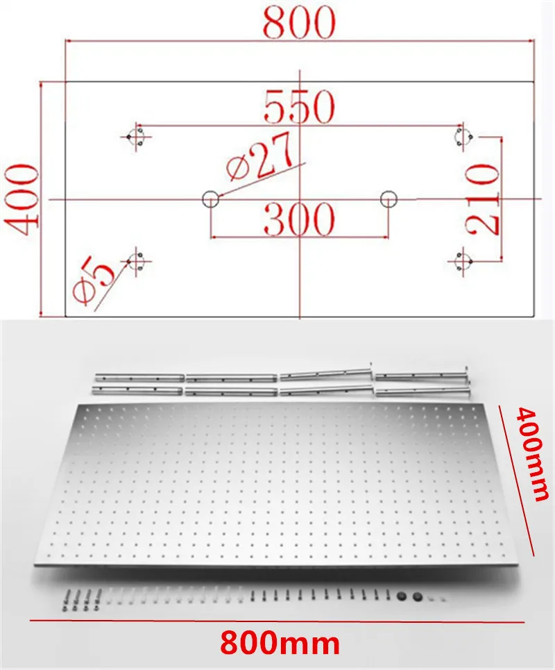 400800mm led shower