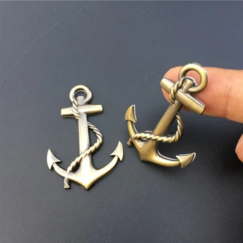 

2PCS 5*3.5 CM Car Stickers 3D Boat Anchor Emblem For Car Model Refitting Car Styling Body Badge Exterior Car Accessory 5 Colors