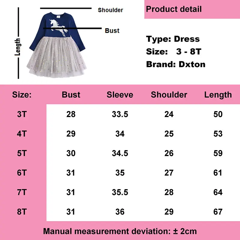 DXTON; детское платье для девочек; коллекция года; вечерние зимние платья с длинными рукавами для детей с рисунком единорога; Vestidos; осенняя одежда для детей; От 3 до 8 лет