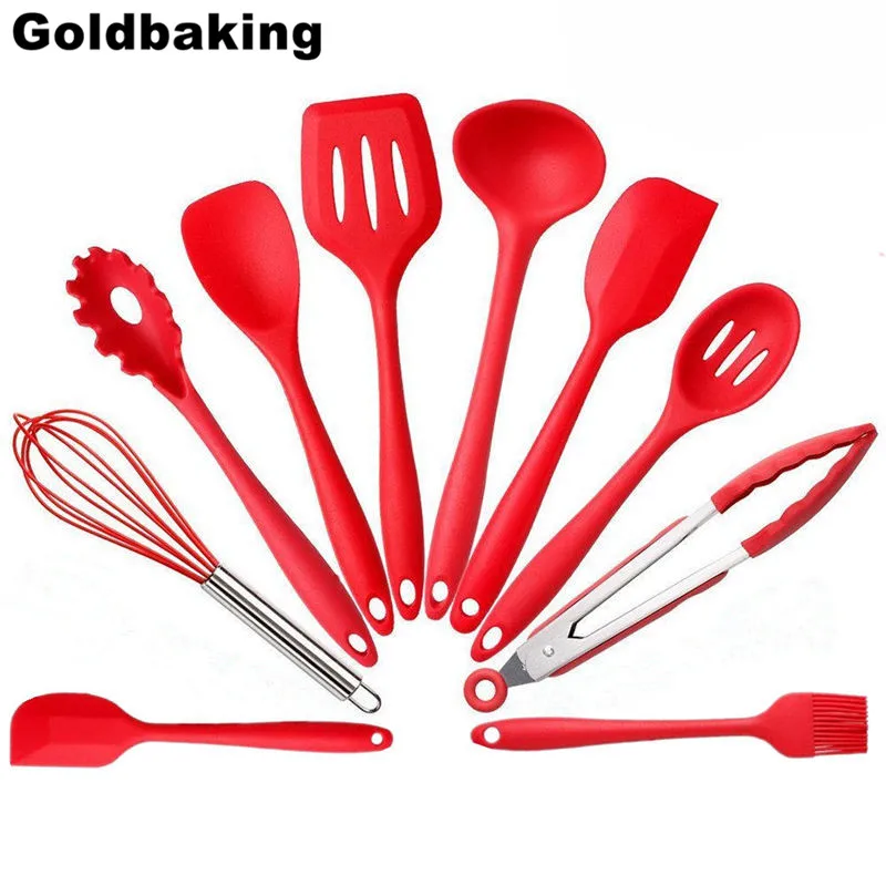 Buy Online 10 PCS Silicone Kitchen Utensils Set Heat Resistant and Non