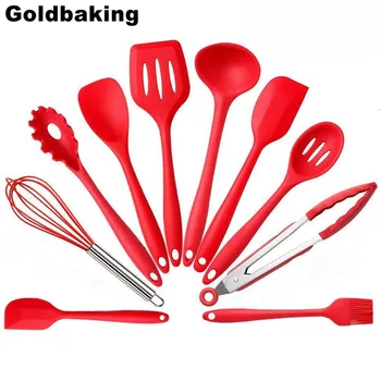 

10 PCS Silicone Kitchen Utensils Set Heat Resistant and Non-stick Silicone Cooking Set Utensil For Kitchen