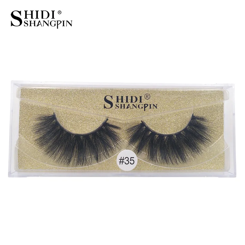 

SHIDISHANGPIN 1 Pair mink eyelashes natural long 3d eyelashes 3d mink lashes hand made makeup false lashes 1 box Faux Cils #356G