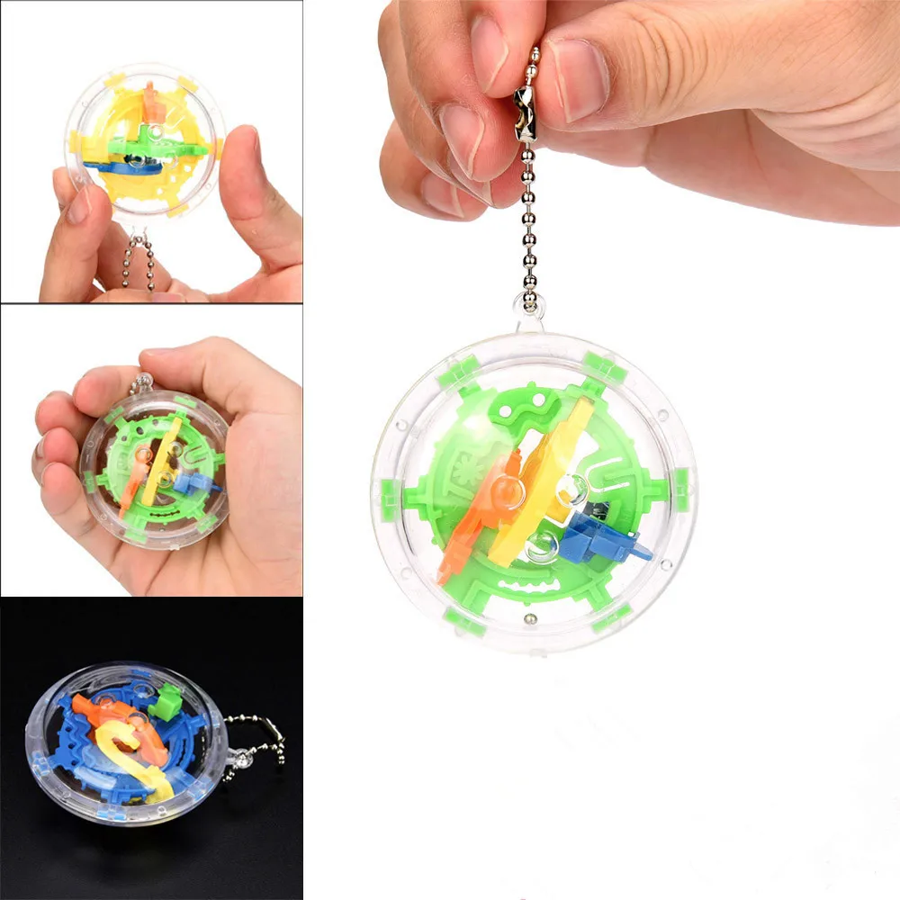 

3D Mini Magic Intellect Maze Ball Kids Children Balance Logic Ability Puzzle Game Educational Training Tools