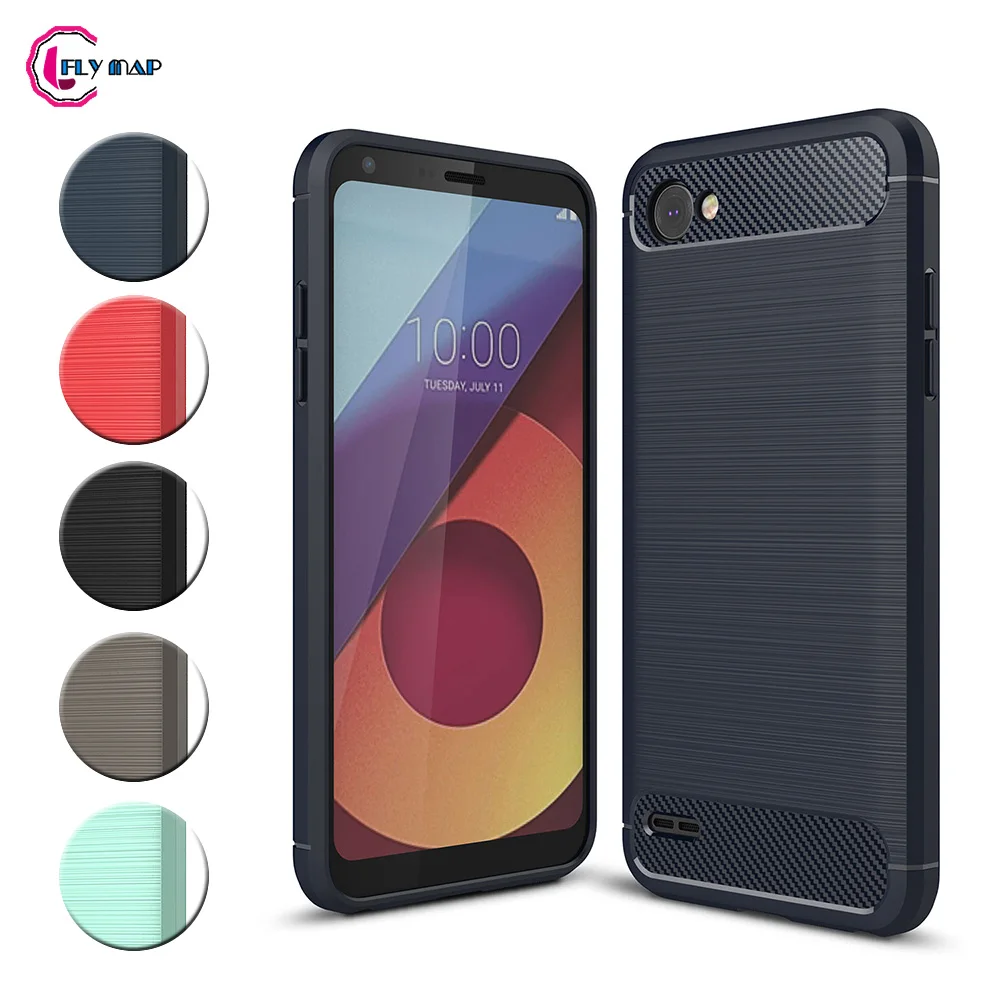 TPU Case for LG Q6 LTE M700AN M703 LGQ6 M700Y X600L Soft Silicone Carbon Fibe Case Mobile Phone Cover for LG Q 6 LGM700AN Coque