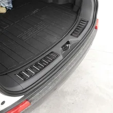 2 pz In Acciaio Nero della Parte Posteriore Dell’automobile Porta Interna Del Respingente Piastra Piastra di Copertura Trim Per Land Rover Discovery Sport 2015 +