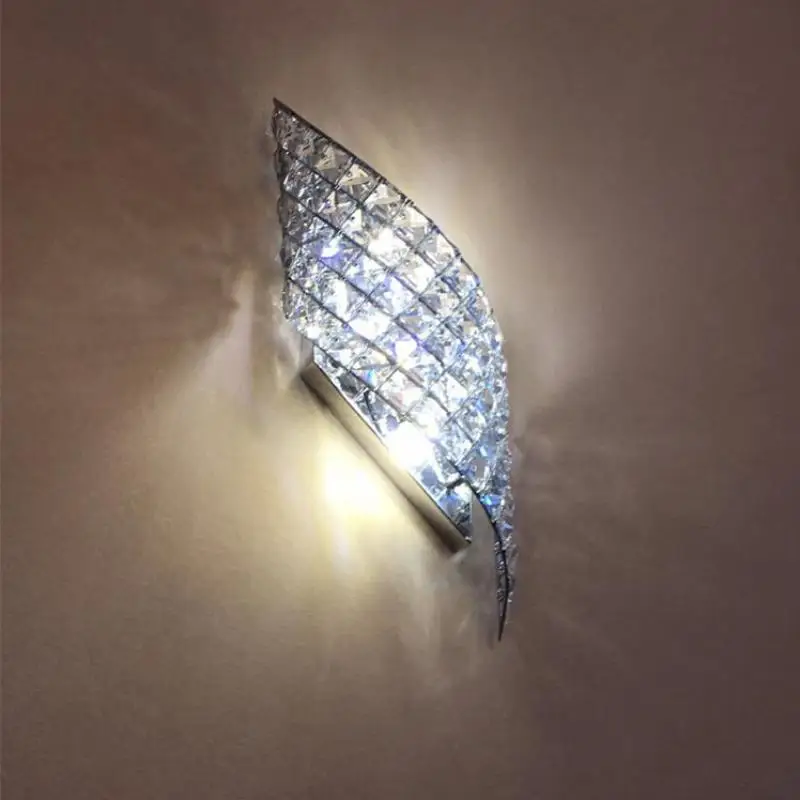

Wedding Led Diamond crystal wall sconce led fixture for entrance Stairs Modern Tropical G4 led Wall Lamp hall Vanity Lighting