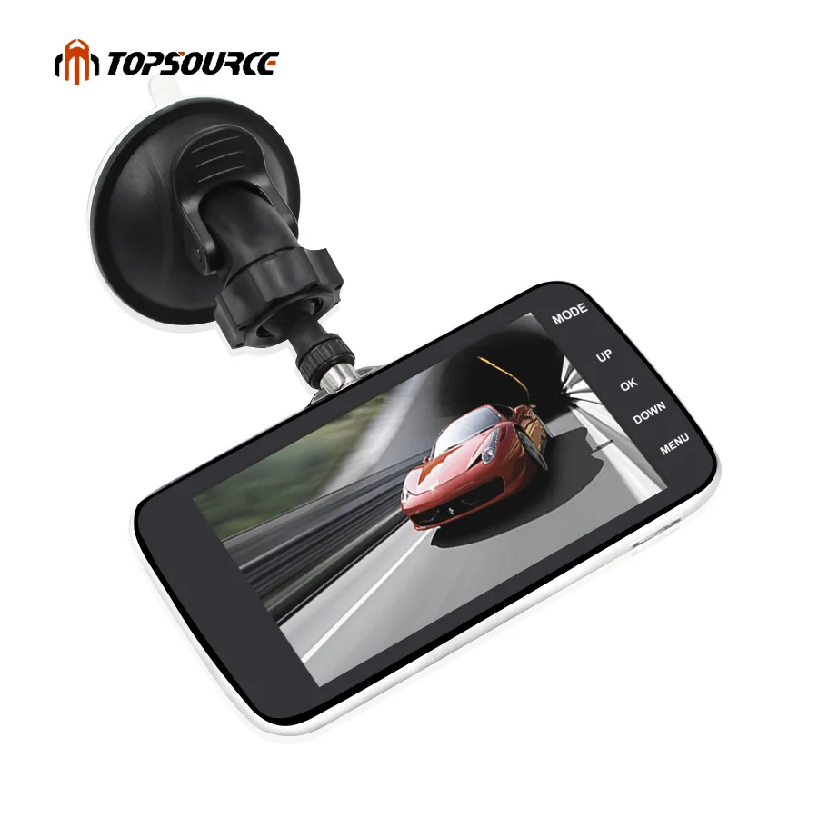 Topsource 4 &quotАвтомобильный Dvr камера двойной объектив Full HD 1080 P с заднего вида