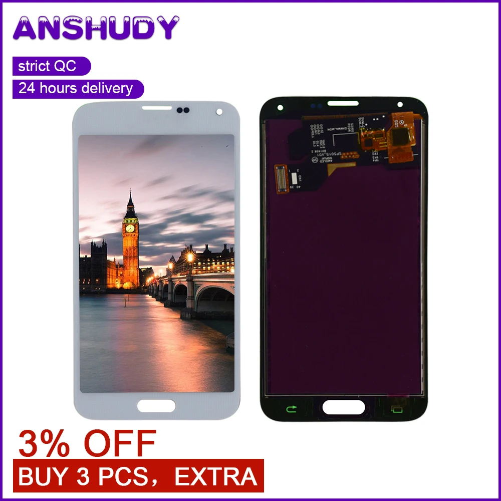 

G900F LCD For Samsung S5 Display Touch Screen Digitizer Assembly For Samsung Galaxy S5 LCD G900 Display Screen I9600 Display