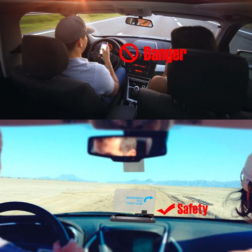 Автомобильный держатель HUD для смартфона, универсальный gps-навигатор, автомобильный держатель дисплея, подставка для проектора, дисплей er