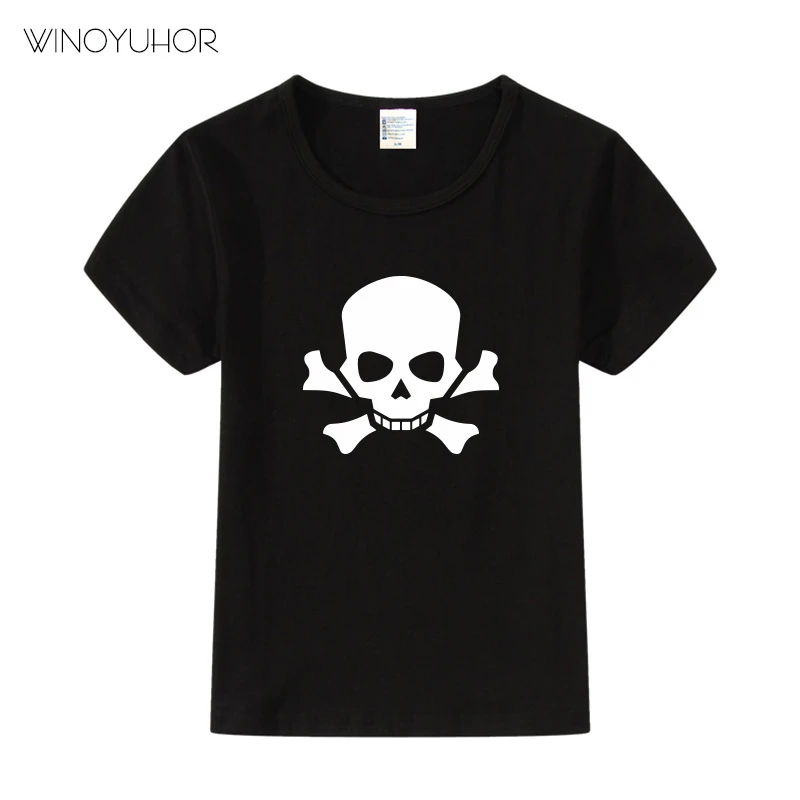Camiseta con estampado de calavera para niños y niñas, camisa divertida de estilo Punk, Hip Hop y ropa de verano|Camisetas| - AliExpress