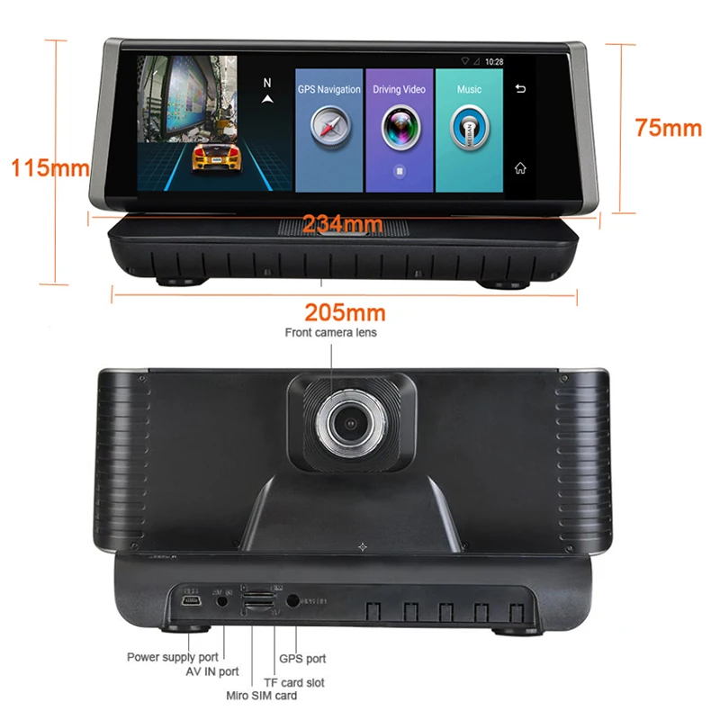 DashCam Android 5,1 ADAS Full HD Dash Cam Автомобильный видеорегистратор 1080P камера 4G wifi gps камера приборной панели автомобиля видеонаблюдение