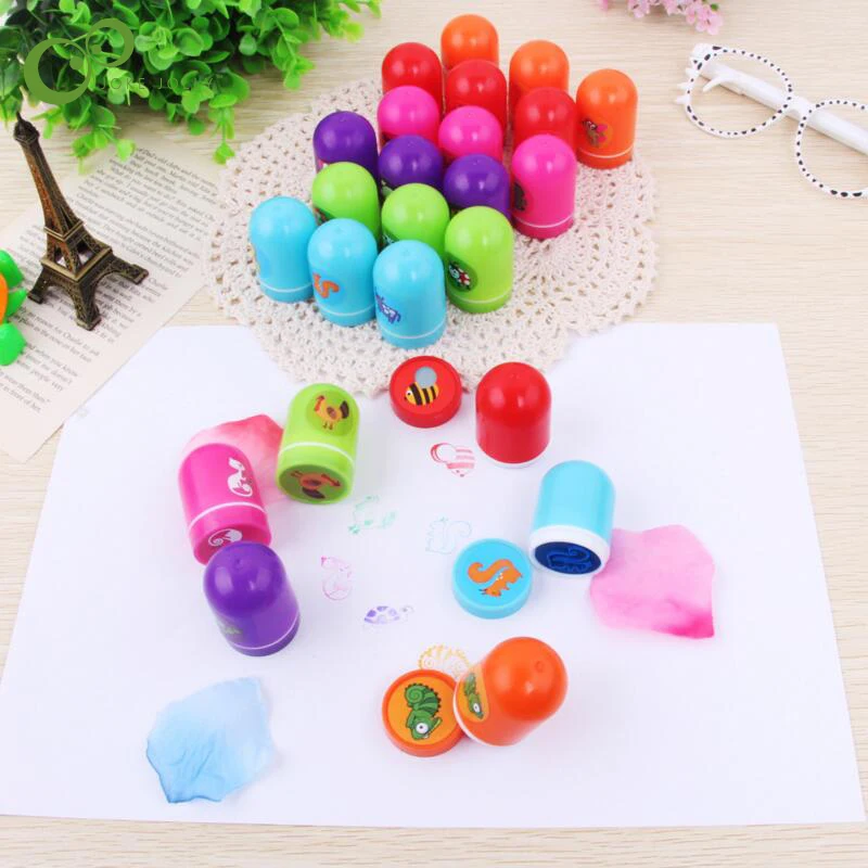 6pcs/set DIY Cute Cartoon Diary Seal Stamps Set Children Funny Creative Animals Drawing Toy Sets WYQ | Игрушки и хобби
