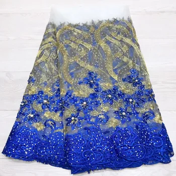 

Newest African Tulle Lace Fabrics With Stones Embroidery Net Lace African French Lace High Quality LACE JYMR051