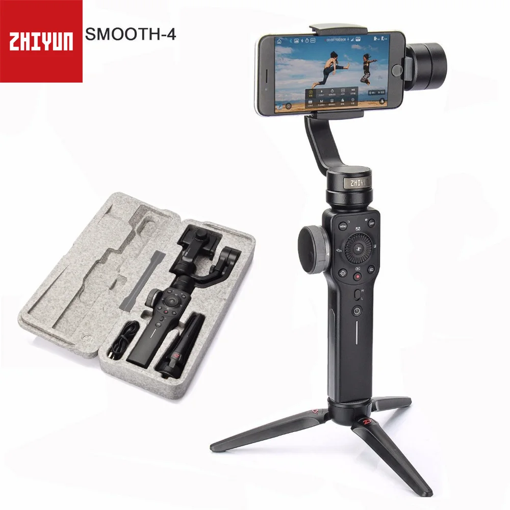  Zhiyun Smooth 4 3-Axis Handheld Smartphone Gimbal Stabilizer for iPhone X 8Plus 8 7Plus 7 6S Samsun