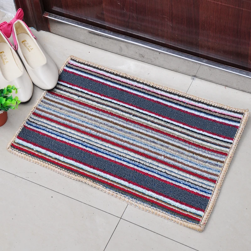 

PVC mesh coral fleece floor mats bathroom ground mat set 45*50cm+50*80cm water absorption anti-slip anti-bacteria rugs