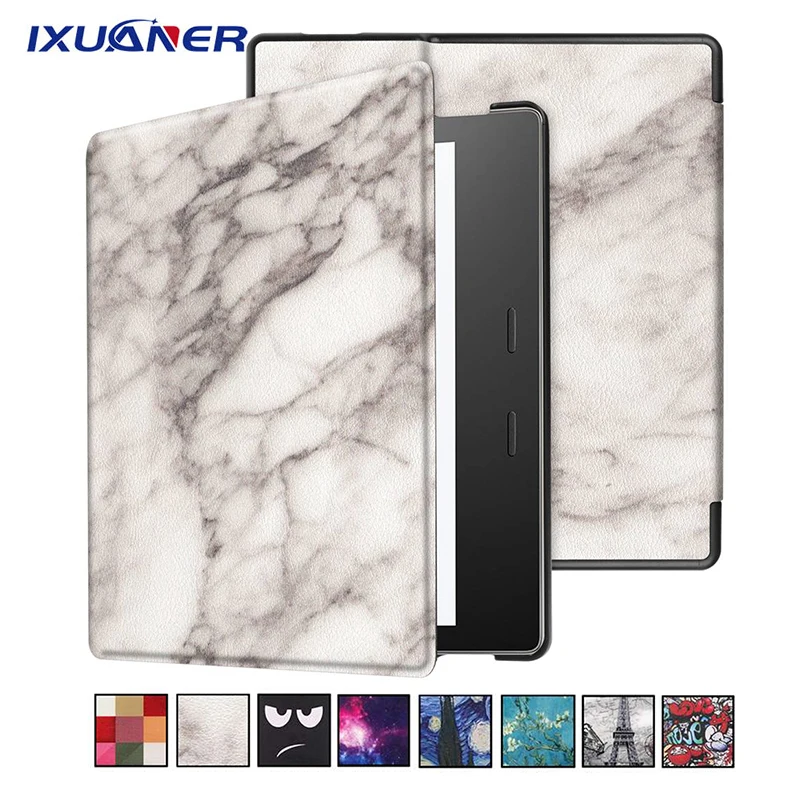 

Fashion Marble Painted Leather Stand Cover Case for 2019 Amazon Kindle Oasis 2 E-reader for New Kindle Oasis 7.0" 2017 E-reader