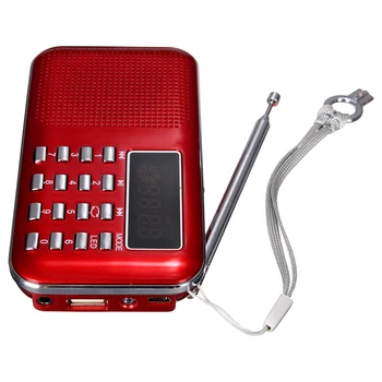 

Mini Radio FM Portatile Digitale Speaker USB Micro SD TF Card Mp3 Music Lettore RED
