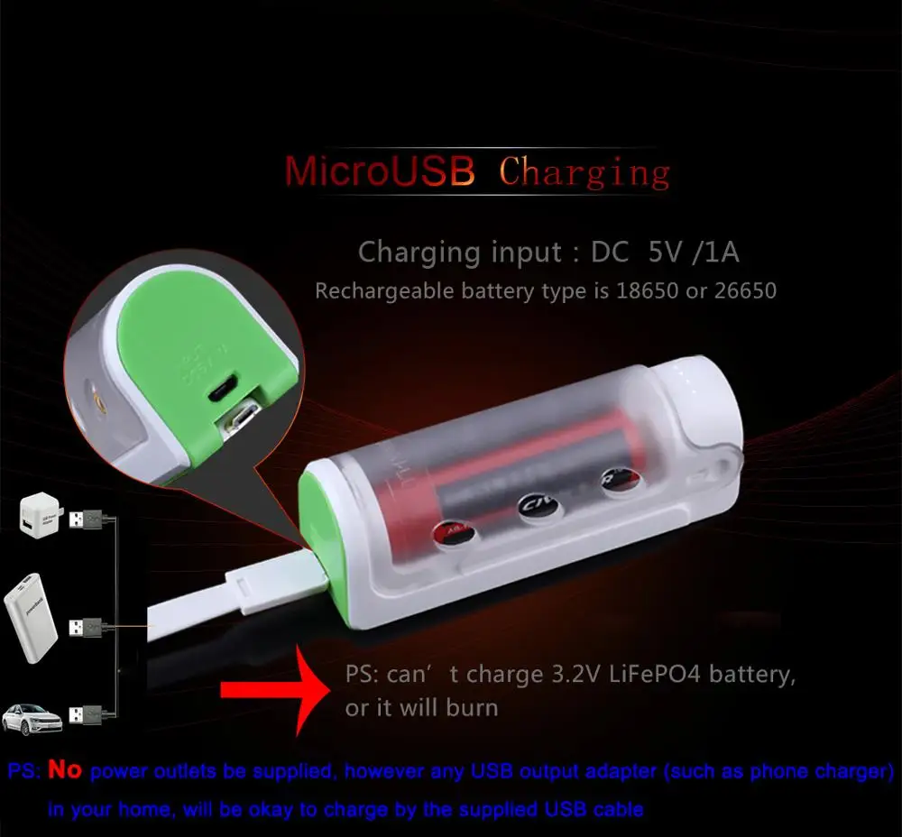 Многофункциональный 18650 Батарея Зарядное устройство-Мощность банка-26650 Батарея зарядное устройство для фонарика защищенный 4,2 V для 3,7 v